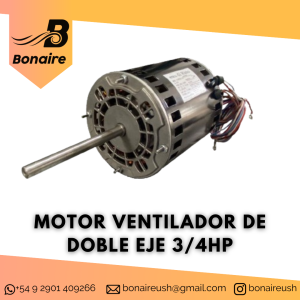 Motor Ventilador De Doble Eje 3/4hp